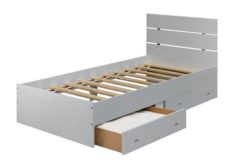 HOME Bedford Single 2 Drawers Bed Frame - White